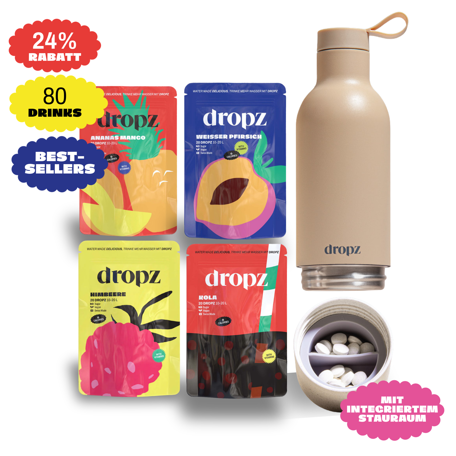 Starter-Sets - dropz + Flasche nach Wahl
